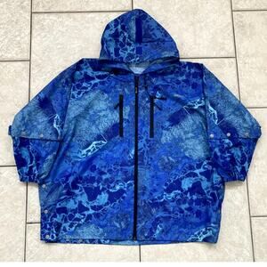 Brella Blue Rain Jacket Unisex Youth or Petite Adults Hooded Pullover